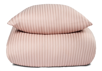 Se Sengetøj dobbeltdyne 200x200 cm - Lyserødt sengetøj i 100% Bomuldssatin - Borg Living sengelinned hos Shopdyner.dk